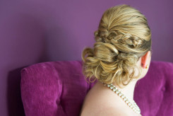 An example of a hairstyle for a bride.
