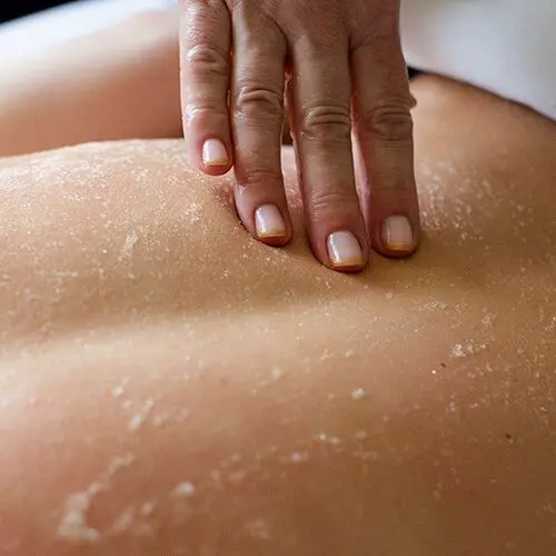 back facial exfoliation and cleansing