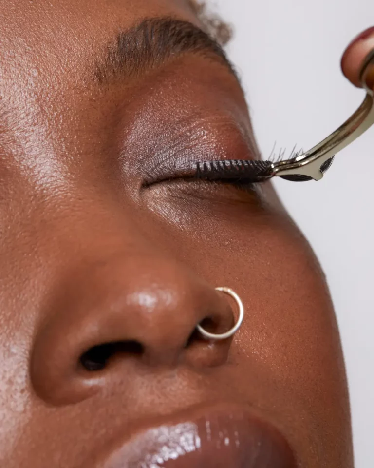 False Eyelash Being Applied