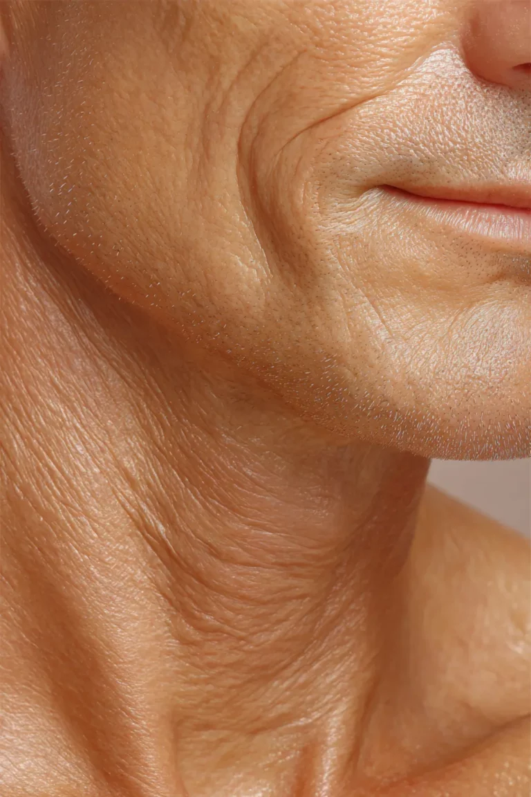 Mans Aging Skin on Face and Neck
