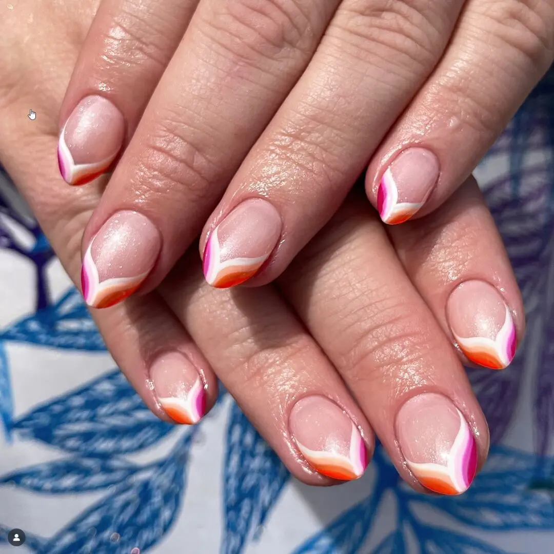 Nail Tips With Custom Nail Design Painted on