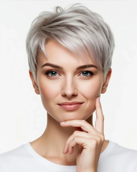 Pixie Haircut on a Middle Aged Woman