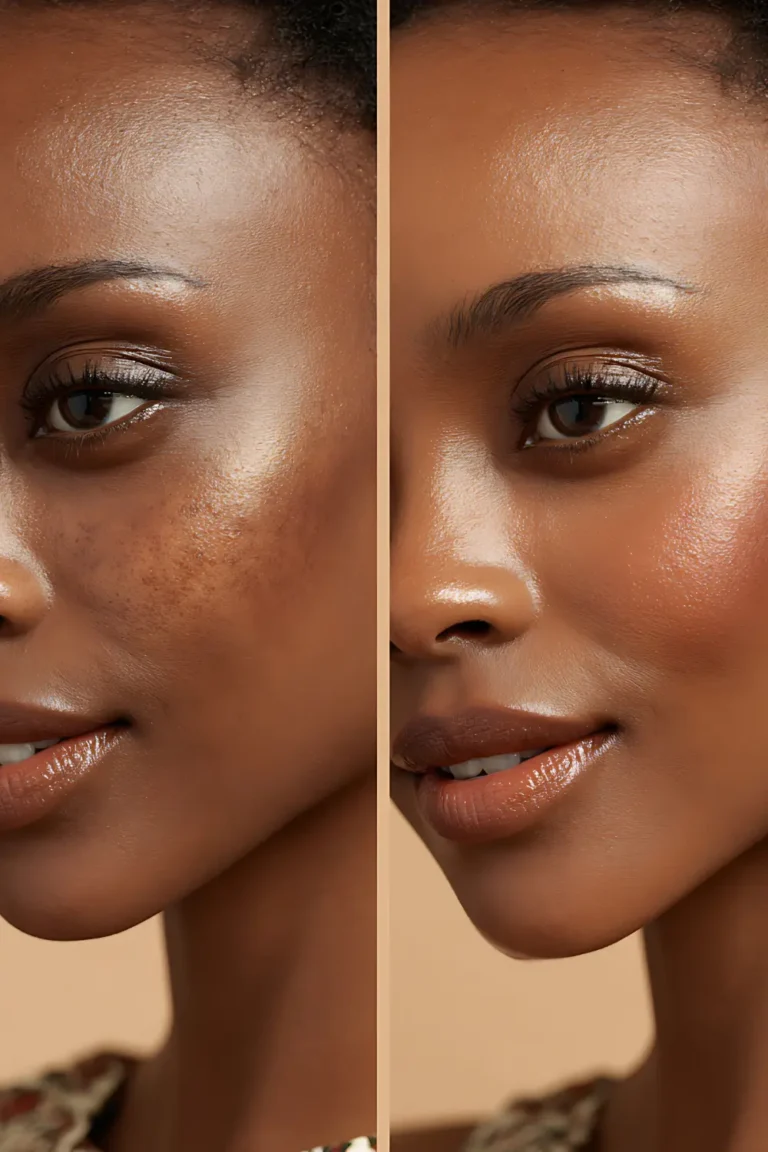 Uneven Skin Tone on a Woman With Dark Complexion