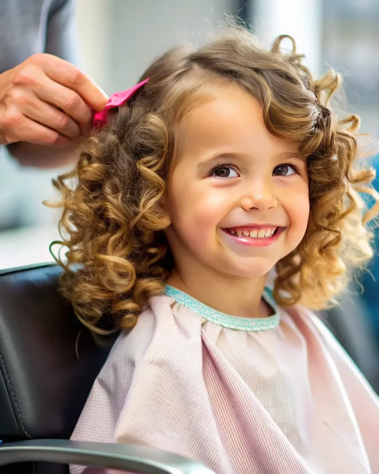 Young Girl Getting a Haircut